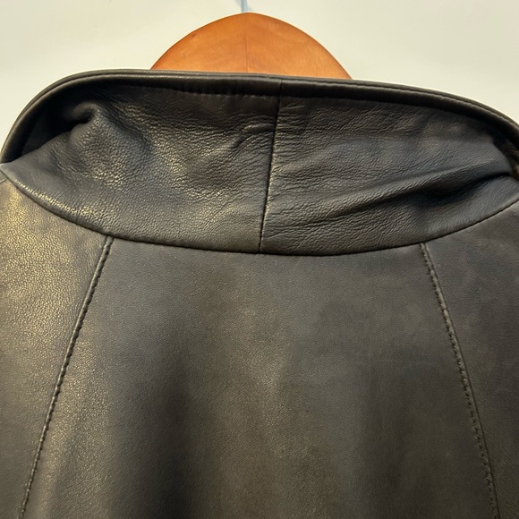 Brown Fine Leather Jacket - Picture 8 of 9